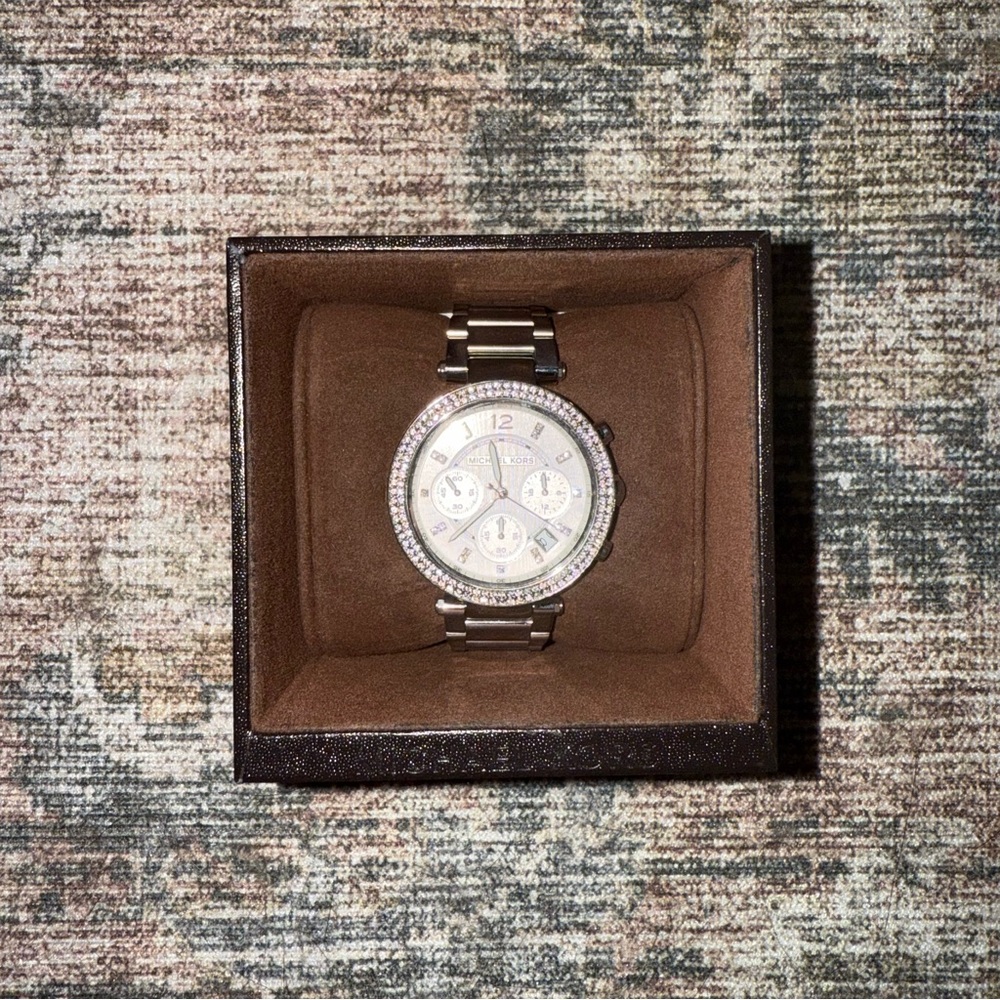 Michael Kors - Glitz Parker Ladies Watch - Silver - Never worn, in box